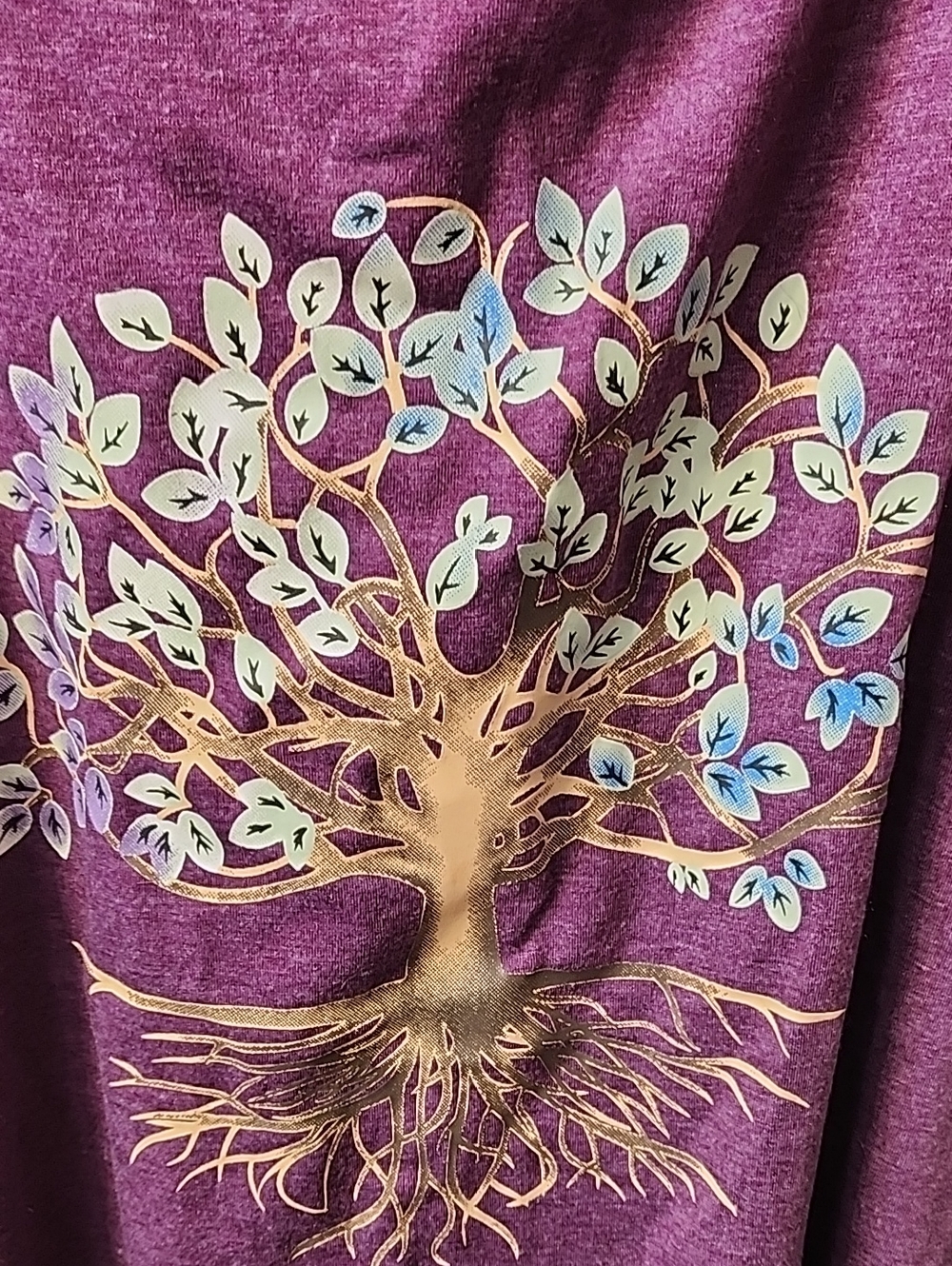 Purple Tree-Print Racerback Tank Top - Picture 2 of 3
